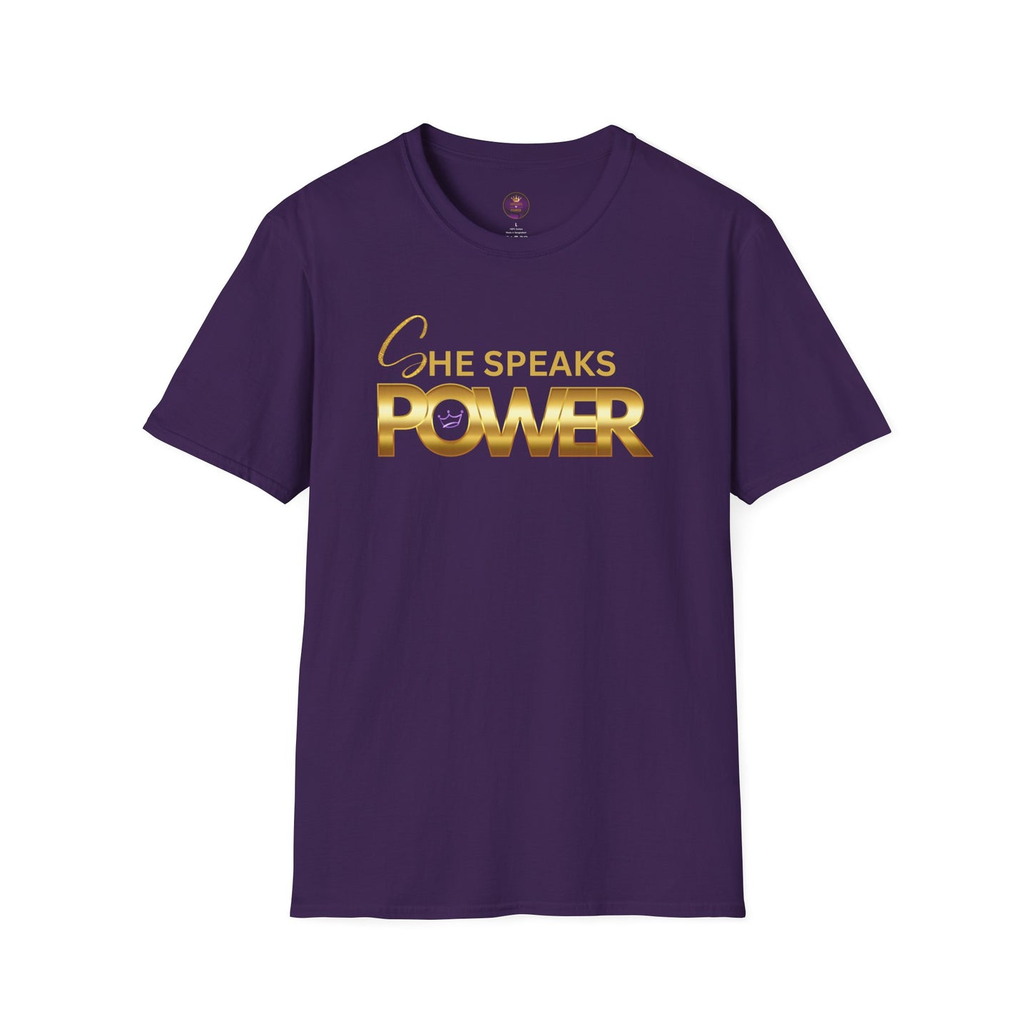 She Speaks Power Softstyle T-Shirt
