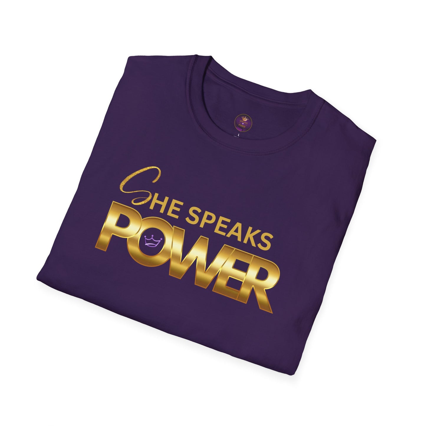 She Speaks Power Softstyle T-Shirt