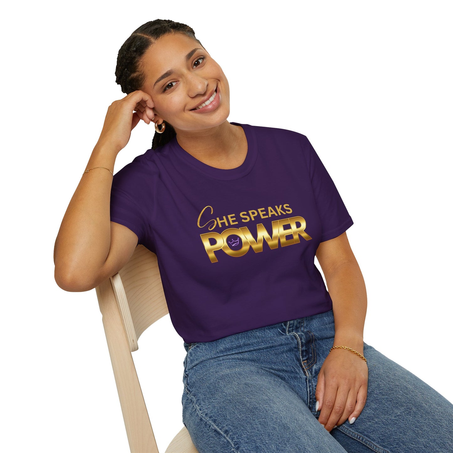 She Speaks Power Softstyle T-Shirt