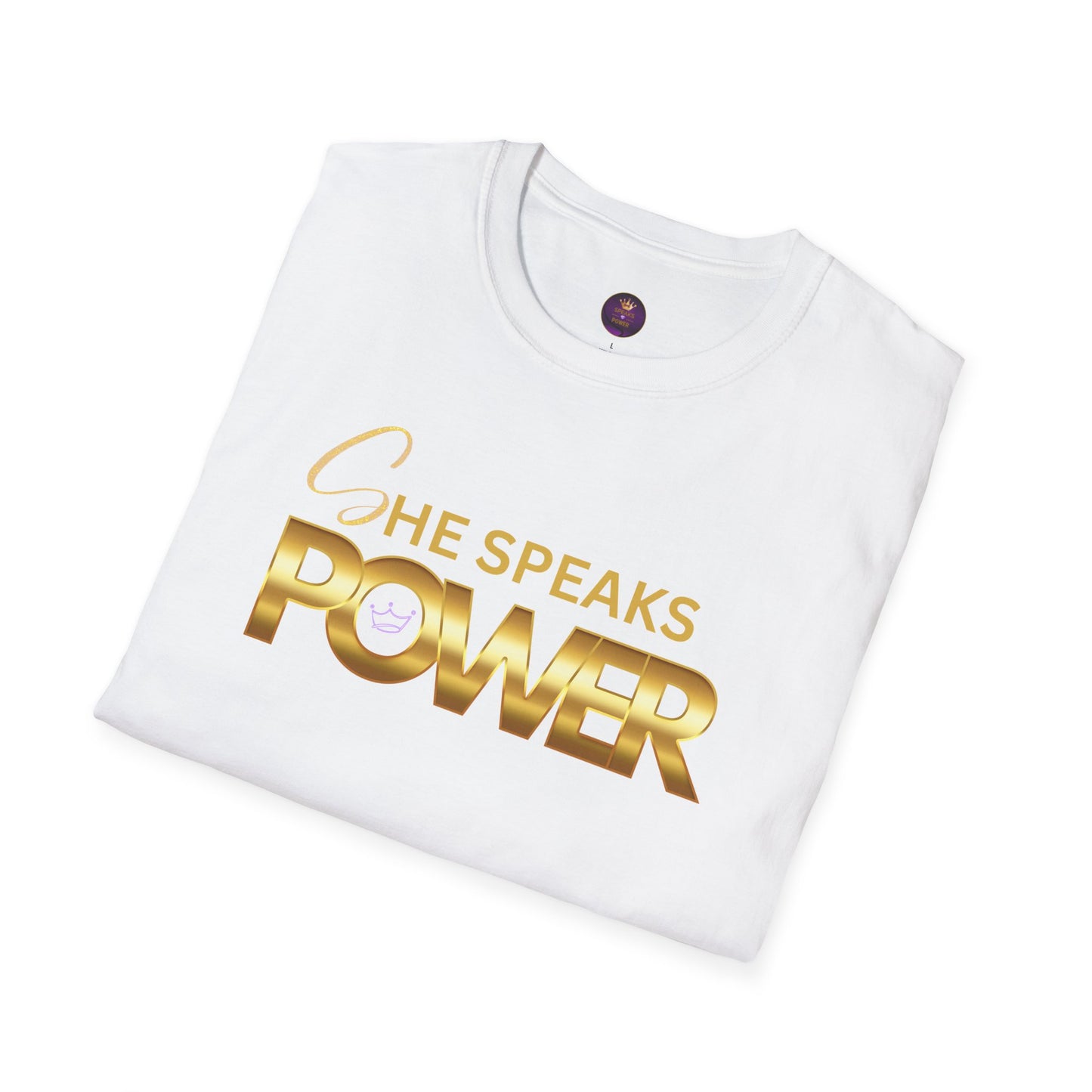She Speaks Power Softstyle T-Shirt