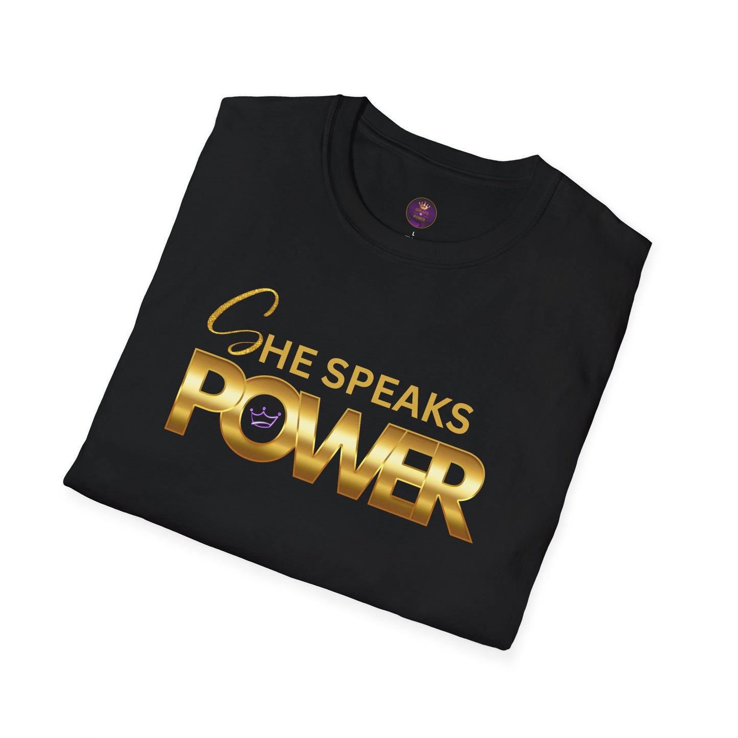 She Speaks Power Softstyle T-Shirt