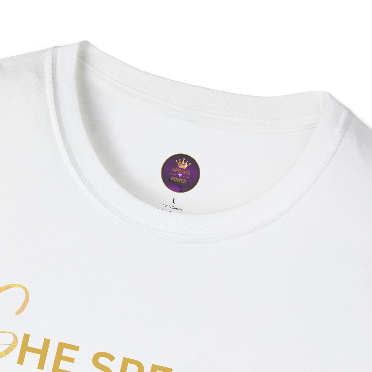 She Speaks Power Softstyle T-Shirt